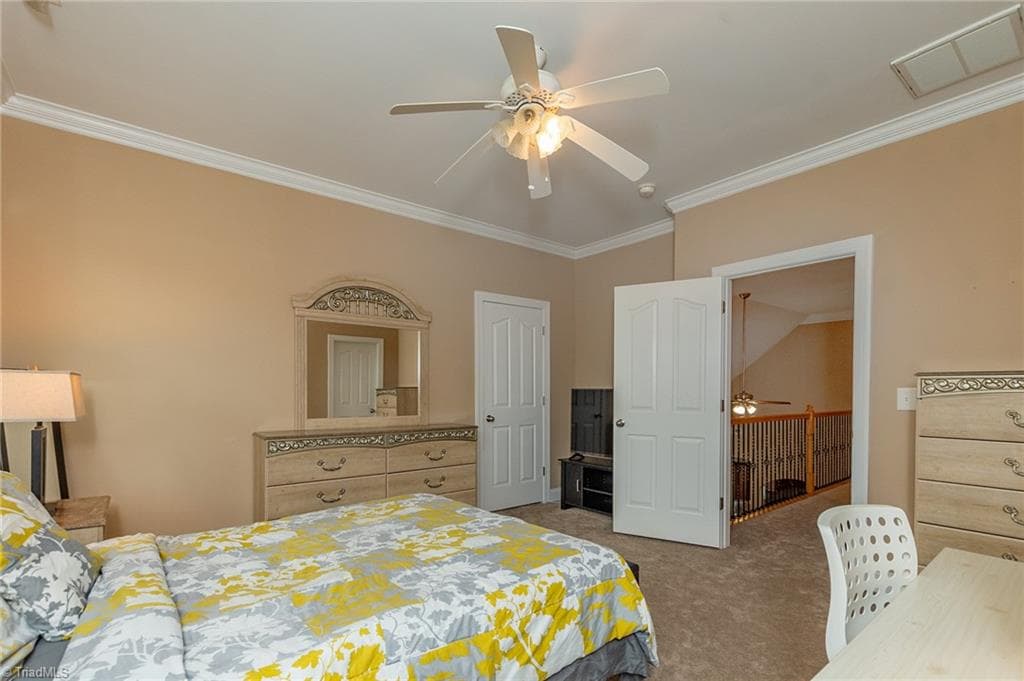 Bedroom upstairs with en-suite bath - 127 Covington Place, Lewisville NC 27023, Lewisville