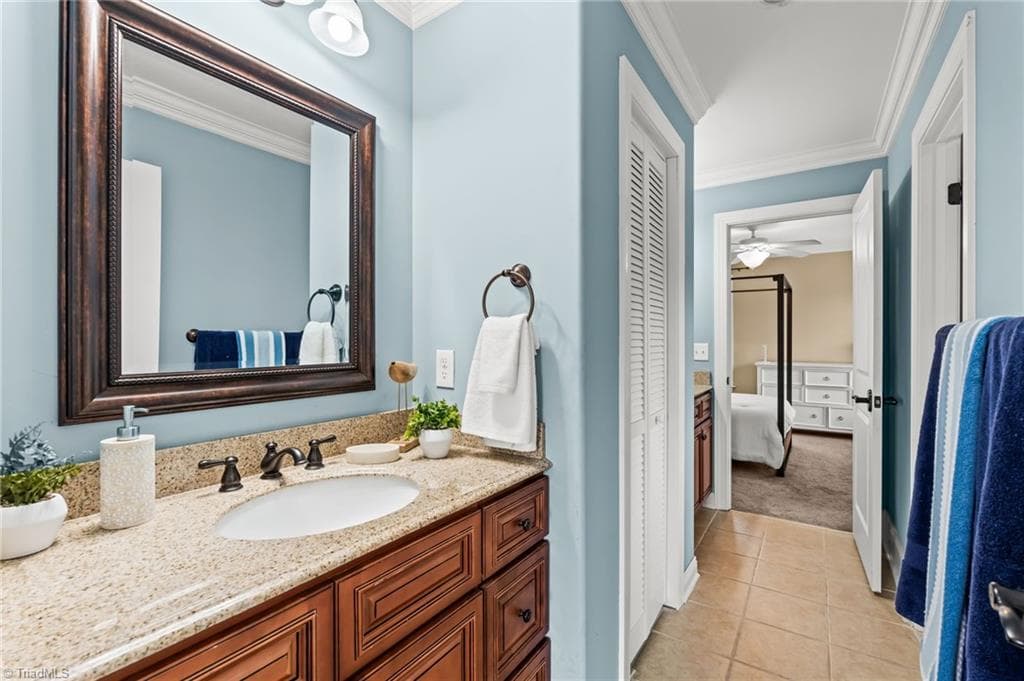 Vanity area for fourth bedroom - 6202 Herons Nest Court, Oak Ridge NC 27310, Oak Ridge