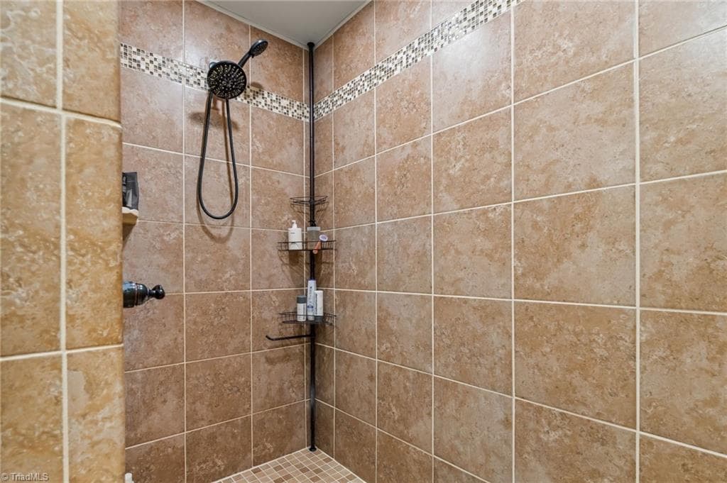 Primary bathroom shower - 6202 Herons Nest Court, Oak Ridge NC 27310, Oak Ridge