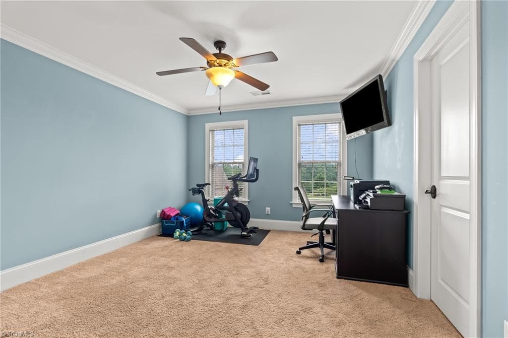 Office area on upper level - 6202 Herons Nest Court, Oak Ridge NC 27310, Oak Ridge