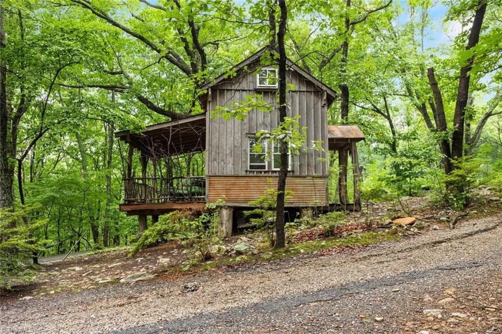 Side of Treehouse made with wood milled from the property - 301 Carolina Avenue, Asheboro NC 27203, Asheboro