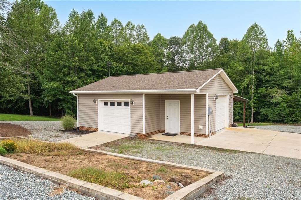 Detached Garage & Workshop with Tractor Shed - 1819 Merritt Trail, Burlington NC 27217, Burlington