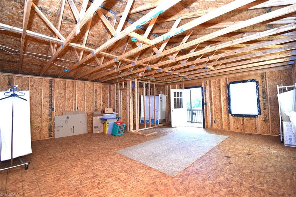 The garage and in-law apartment have permits but was left unfinished by the previous owner. There is currently now power but there is a transformer next to the home and the electrical was ruffed in. A water heater has been installed down stairs as well as the septic system. - 8546 Hudson-James Road, Summerfield NC 27358, Summerfield