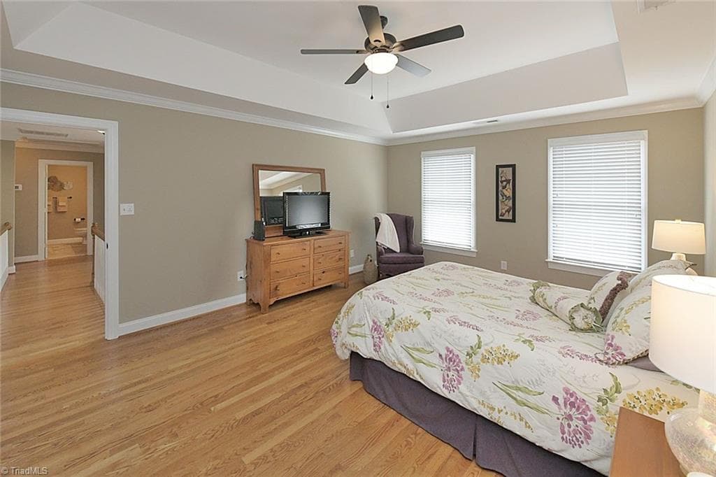 Oversized Primary bedroom features expansive wall space, perfect for showcasing artwork or accommodating large furniture arrangements. - 1101 Clyde Edgerton Drive, Kernersville NC 27284, Kernersville
