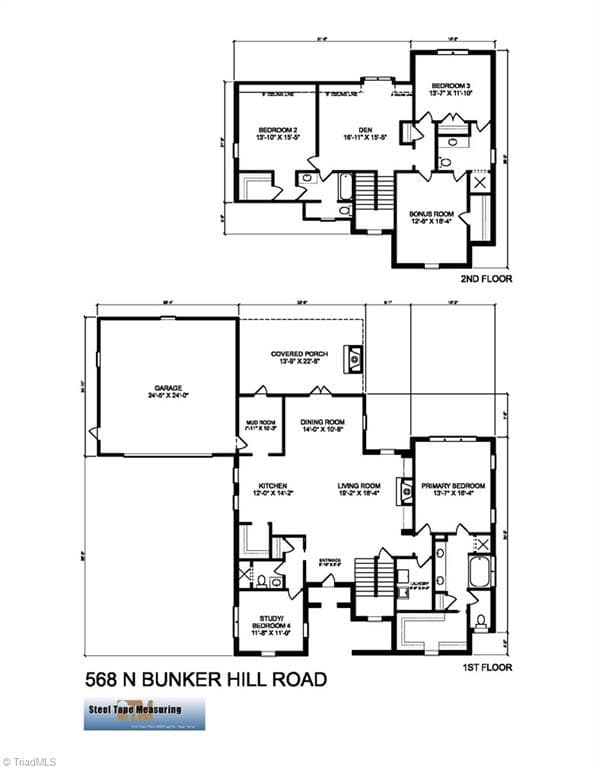 Floor Plan - 568 N Bunker Hill Road, Oak Ridge NC 27310, Oak Ridge