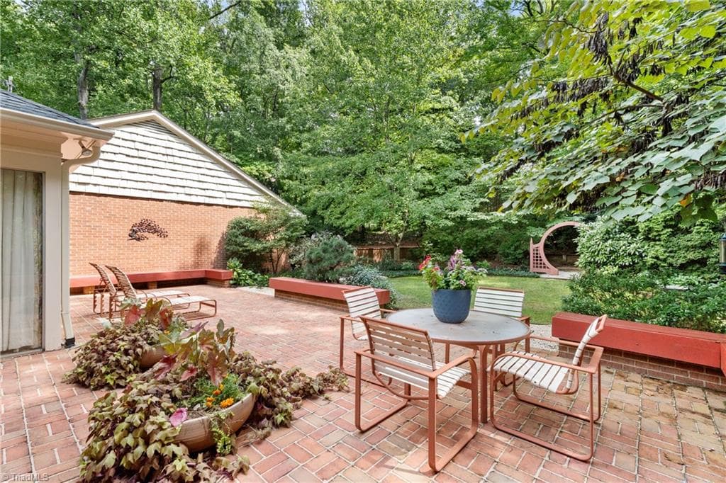 Patio with room for dining and relaxing - 2822 Lazy Lane, Winston-Salem NC 27106, Winston-Salem