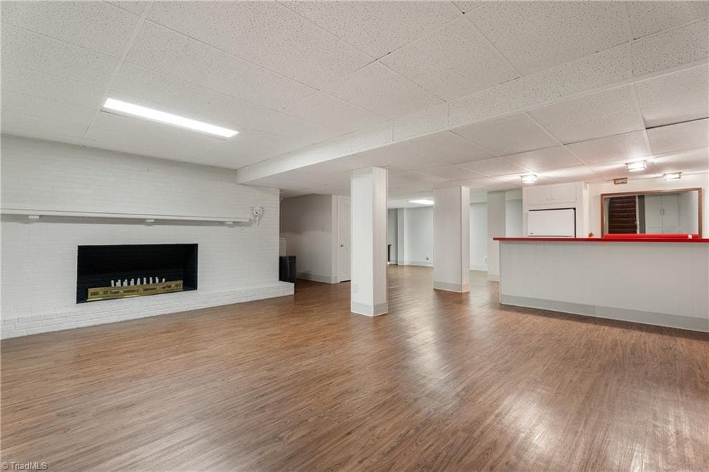 Lower level bonus room with fireplace - 2822 Lazy Lane, Winston-Salem NC 27106, Winston-Salem