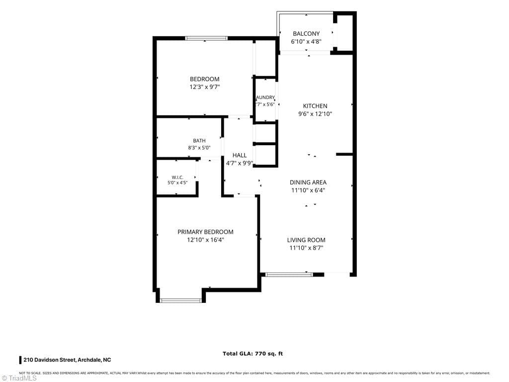 Floor Plan - 210 Davidson Street, Archdale NC 27263, Archdale