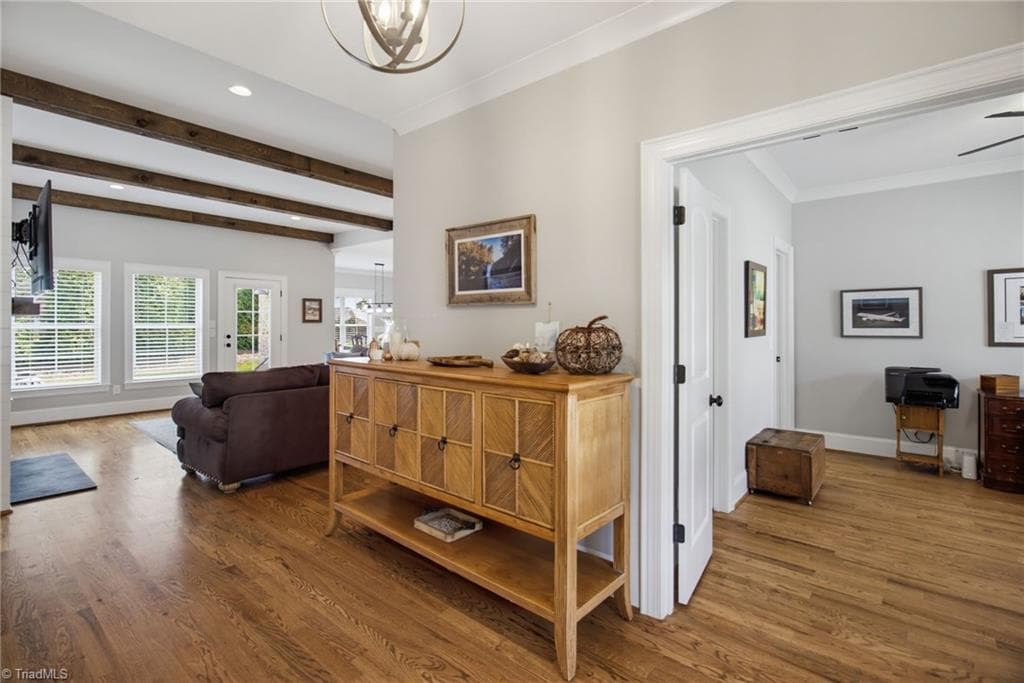 Foyer looking right to the main level 2nd bedroom but easily flex / office space as well - 428 Wentworth Drive, Winston-Salem NC 27107, Winston-Salem
