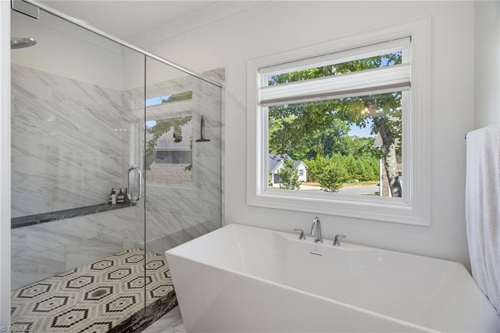 Relaxing soaking tub is ideal for unwinding after a long day - 428 Wentworth Drive, Winston-Salem NC 27107, Winston-Salem