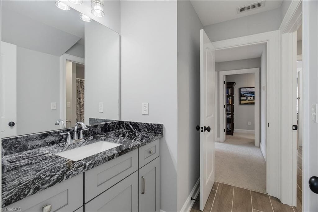 Jack and Jill bathroom for 2 upstairs bedrooms and bonus room - 428 Wentworth Drive, Winston-Salem NC 27107, Winston-Salem