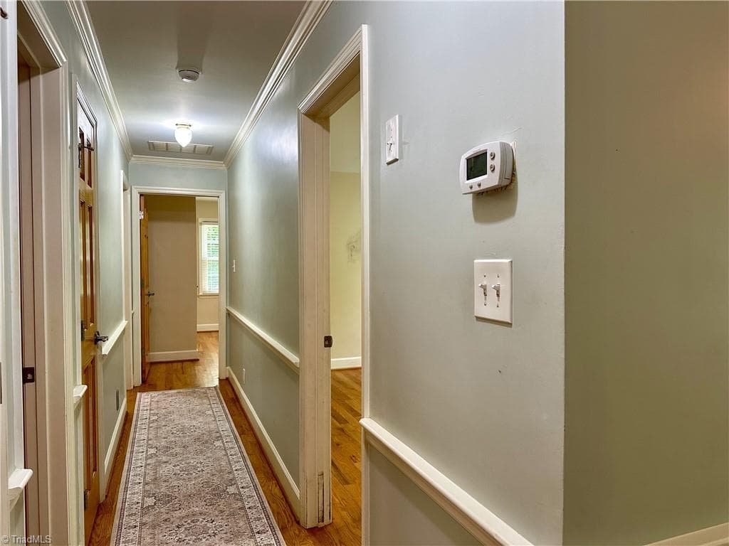 Hall to bedrooms - 541 Conrad Road, Lewisville NC 27023, Lewisville