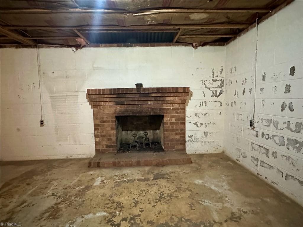 Basement Fireplace - 549 Conrad Road, Lewisville NC 27023, Lewisville
