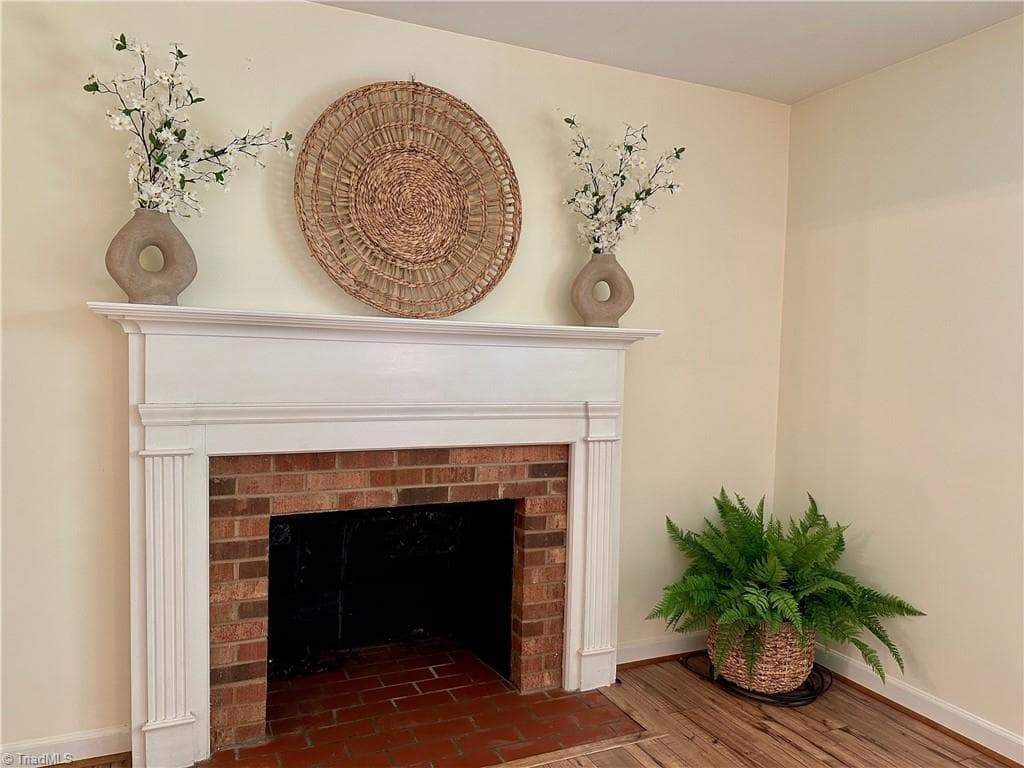 Livingroom Fireplace - 549 Conrad Road, Lewisville NC 27023, Lewisville