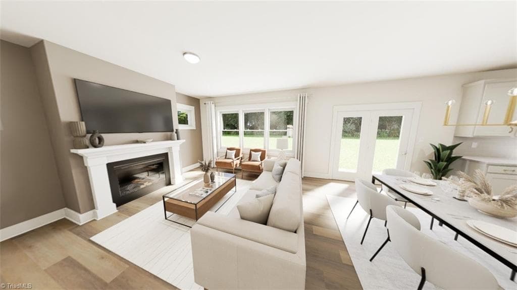 Hall to Living Room Virtual Representation - 9223 Stoney River Lane, Kernersville NC 27284, Kernersville