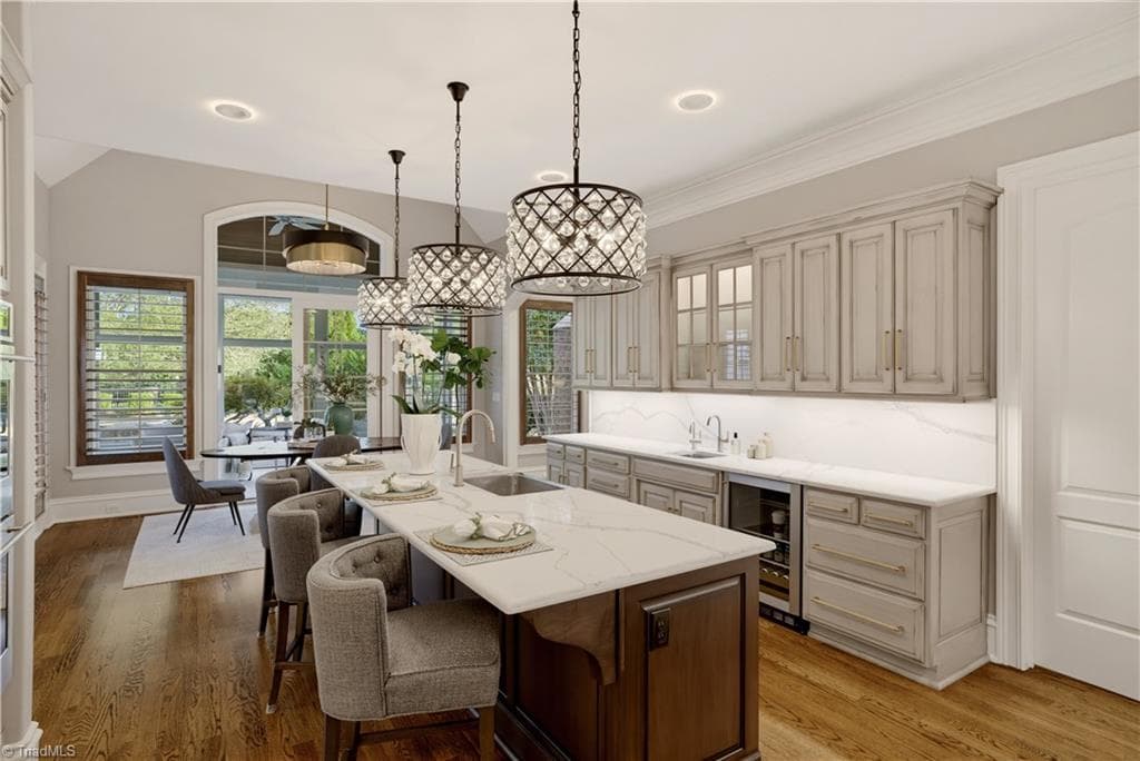 The heart of the home makes weeknight meals a breeze and room for everyone to lend a hand! - 7404 Hadleigh Court, Oak Ridge NC 27310, Oak Ridge