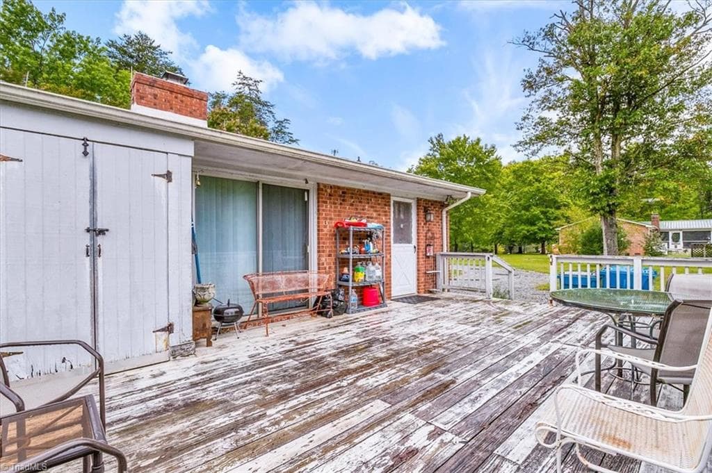 Back deck, another view - 5822 RuralView Road, Gibsonville NC 27249, Gibsonville