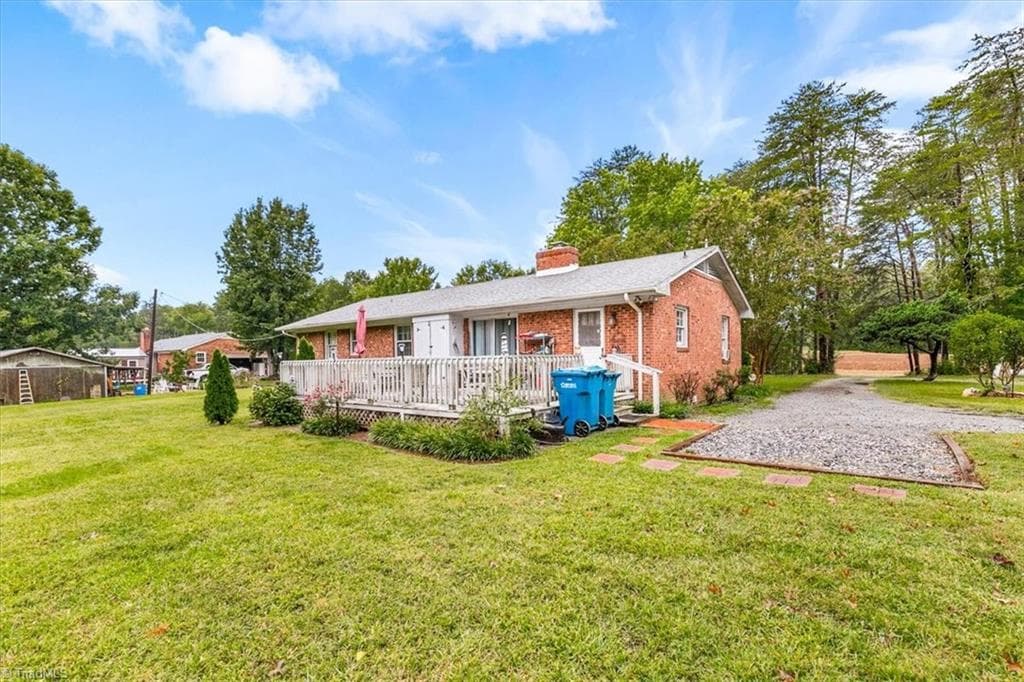 Rear of the home and parking area - 5822 RuralView Road, Gibsonville NC 27249, Gibsonville