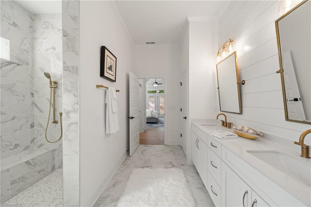 Gorgeous primary bathroom - 3667 Grey Oaks Court, Winston-Salem NC 27104, Winston-Salem