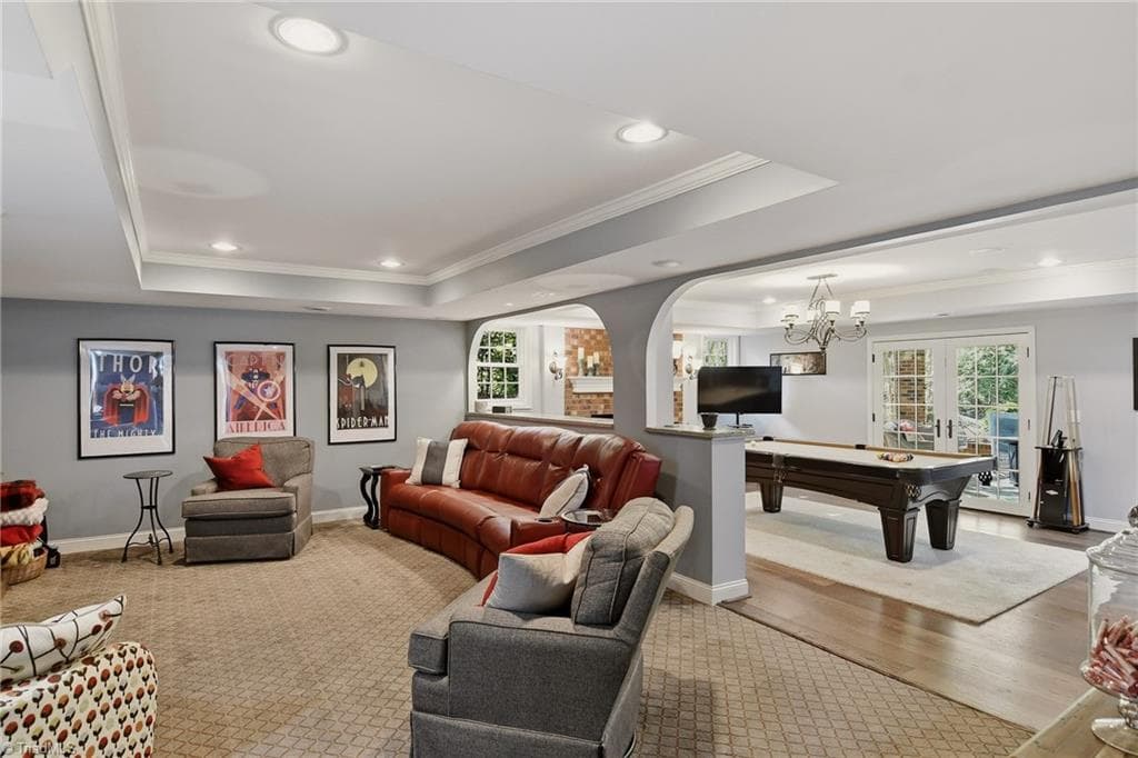 Daylight walkout basement - 2862 Robinhood Road, Winston-Salem NC 27106, Winston-Salem