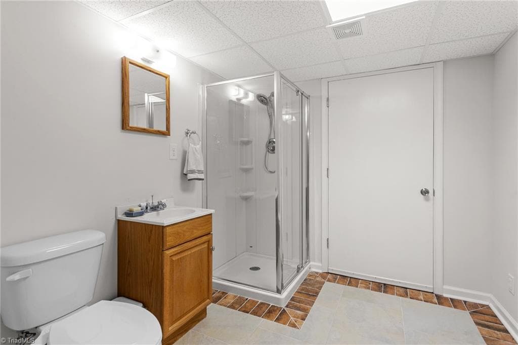 3rd Full Bathroom in basement-perfect for after the pool or a workout - 7206 Haw Ridge Road, Summerfield NC 27358, Summerfield