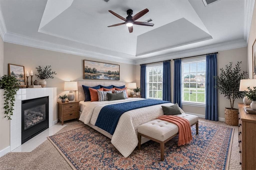 Virtually Staged Primary Owners Suite - 6101 Trotter Ridge Road, Summerfield NC 27358, Summerfield