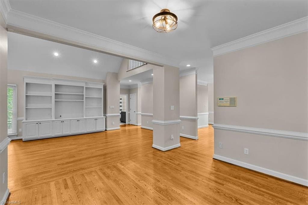 View from breakfast area of living room and dining room. - 6101 Trotter Ridge Road, Summerfield NC 27358, Summerfield