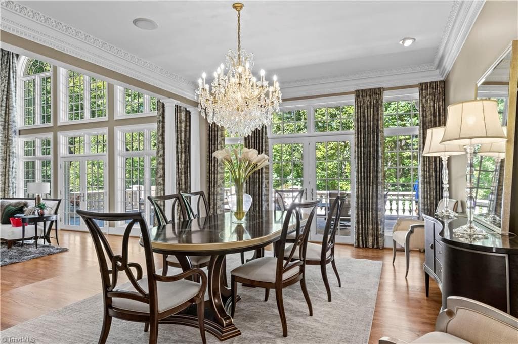 Dining Room 2/ view to Terrace - 4620 Cherryhill Lane, Winston-Salem NC 27106, Winston-Salem