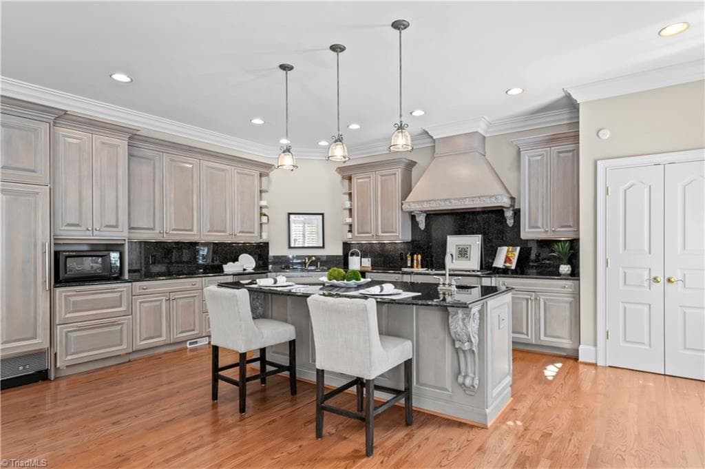 Kitchen w/ Island View - 4620 Cherryhill Lane, Winston-Salem NC 27106, Winston-Salem