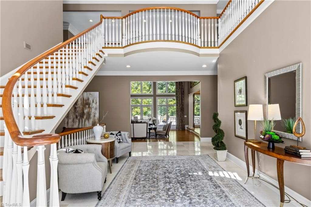 Foyer Staircase - 4620 Cherryhill Lane, Winston-Salem NC 27106, Winston-Salem