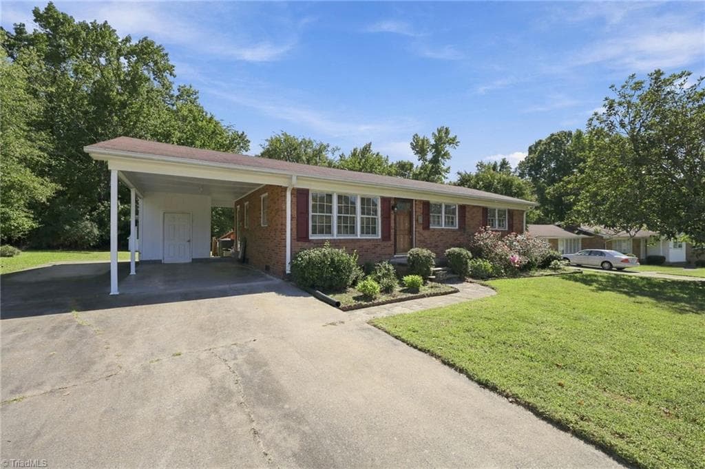 Note extra Parking beside the carport. - 625 Holly Street, Burlington NC 27217, Burlington