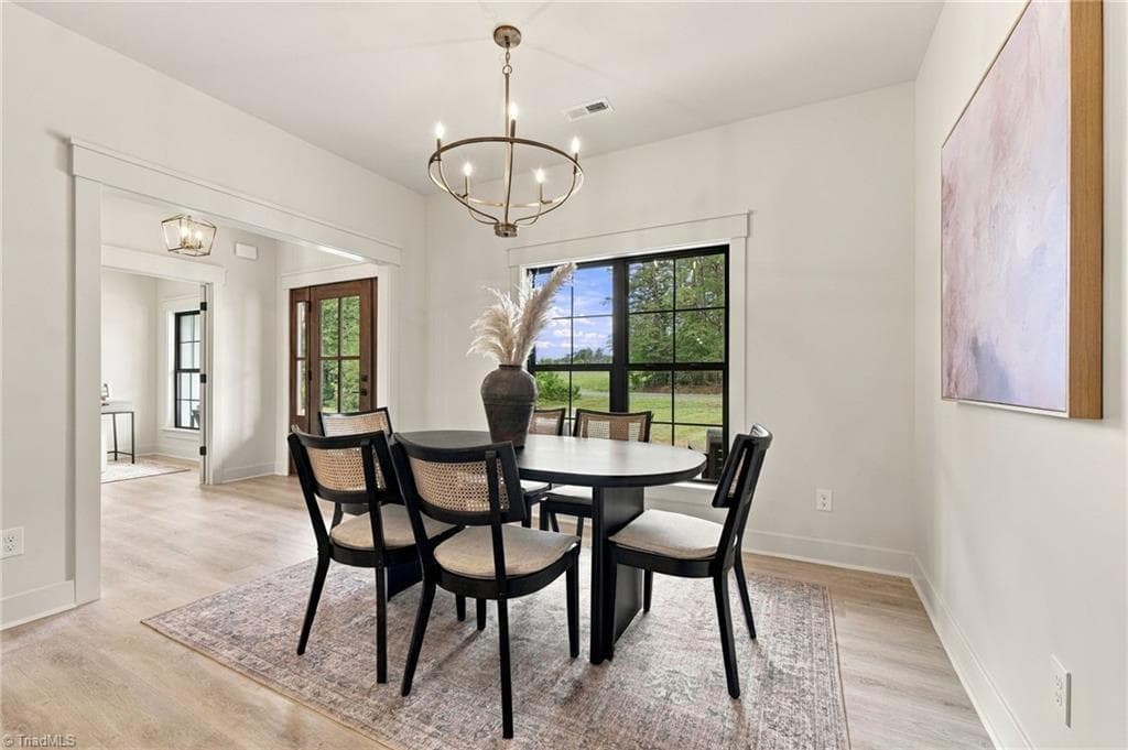 Formal Dining space with Gorgeous views out the front - 224 Pearson Farm Road, Summerfield NC 27358, Summerfield