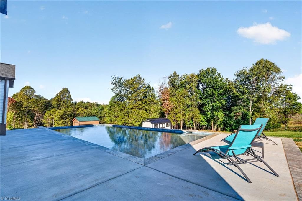 Poolside evening, ready to unwind - 117 Scenic View Trail, Madison NC 27025, Madison