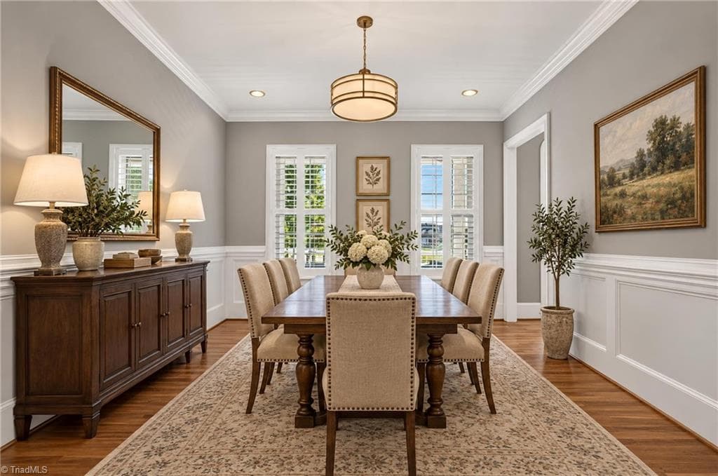 Office or Dining - Virtually Staged - 1018 Lochshire Drive, Burlington NC 27215, Burlington