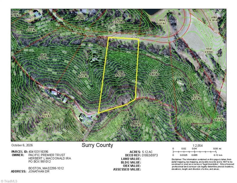 Topography Map - Lot 60 Jonathan Drive, Lowgap NC 27024, Lowgap