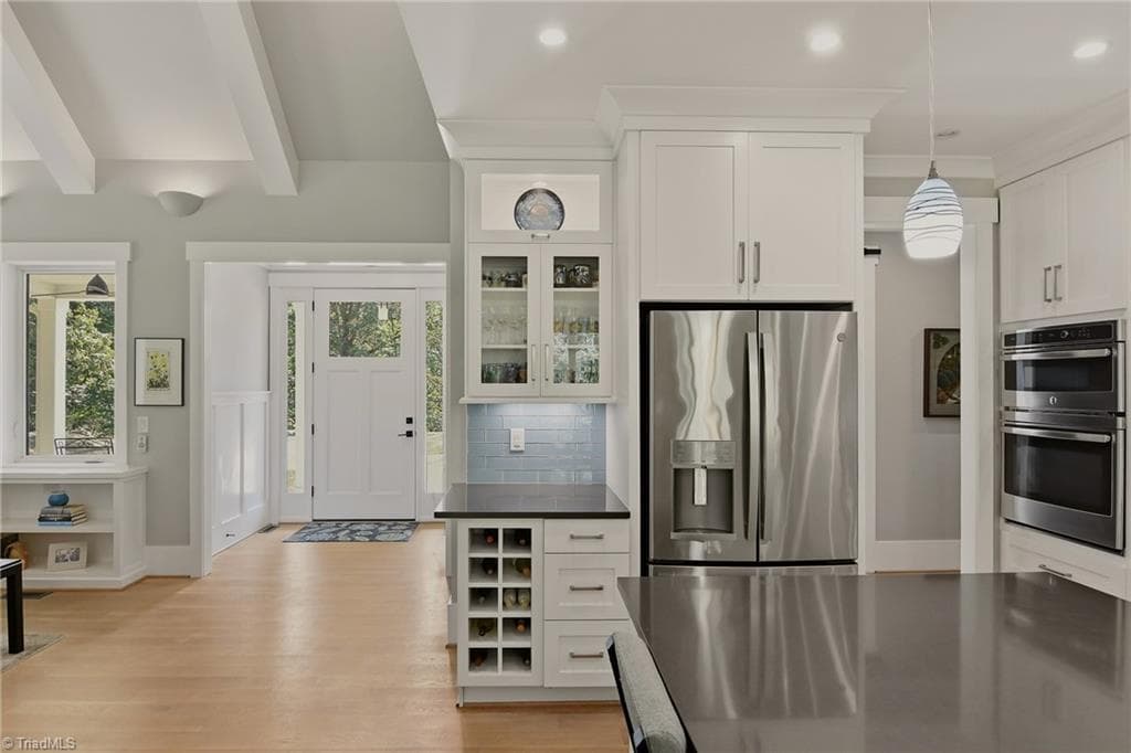 Wine rack, glass front cabinet - 3925 Thorndale Drive, Winston-Salem NC 27106, Winston-Salem