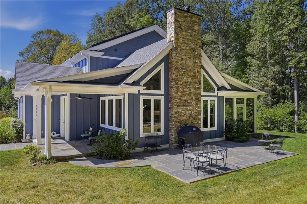 Outdoor living features: Screened Porch, Patio and Front Sitting Porch all with Pennsylvania Bluestone - 3925 Thorndale Drive, Winston-Salem NC 27106, Winston-Salem