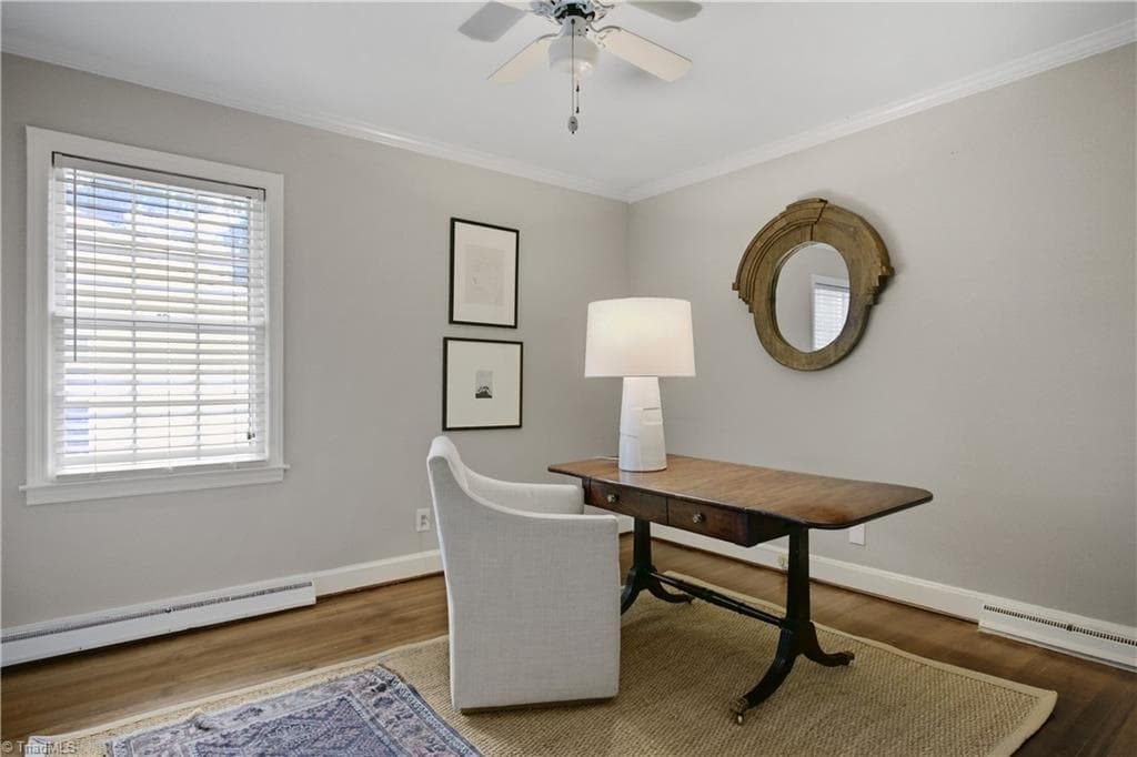 Bedroom #3 being used as an office. - 1206 Hill Street, Greensboro NC 27408, Greensboro