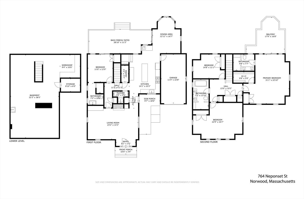 Single Family Residence at 764 Neponset St, Norwood MA 02062, Norwood, photo 2 of 2