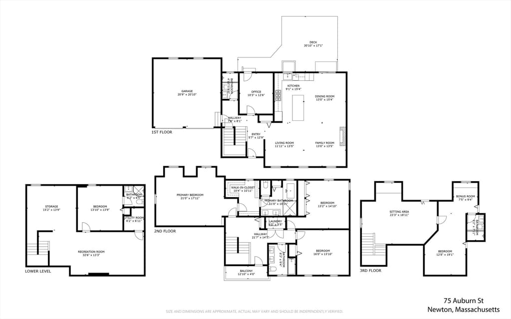 Single Family Residence at 75 Auburn St, Newton MA 02466, photo 34 of 34