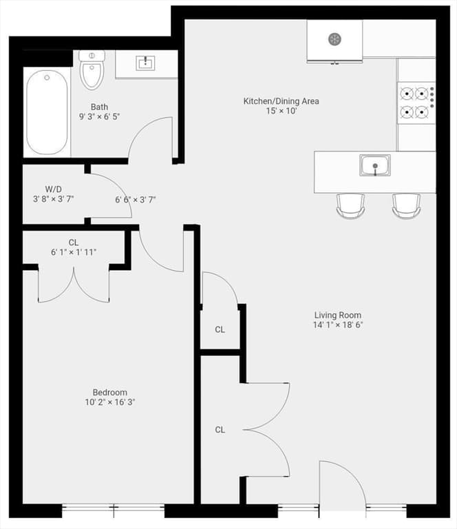Condominium at 60 Cross St, East # 103, Somerville MA 02145, photo 14 of 24