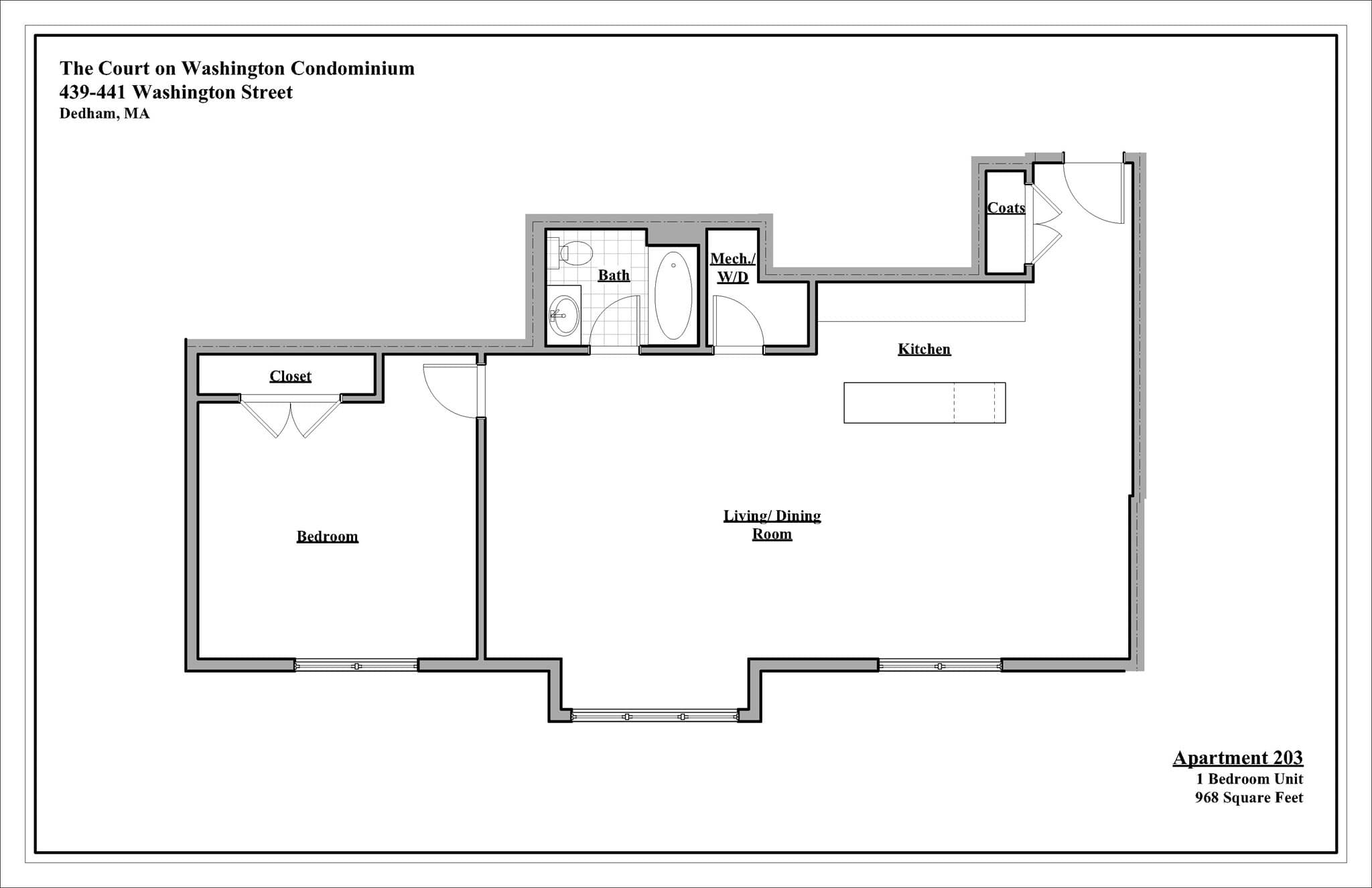 Condominium at 441 Washington St # 203, Dedham MA 02026, photo 23 of 23