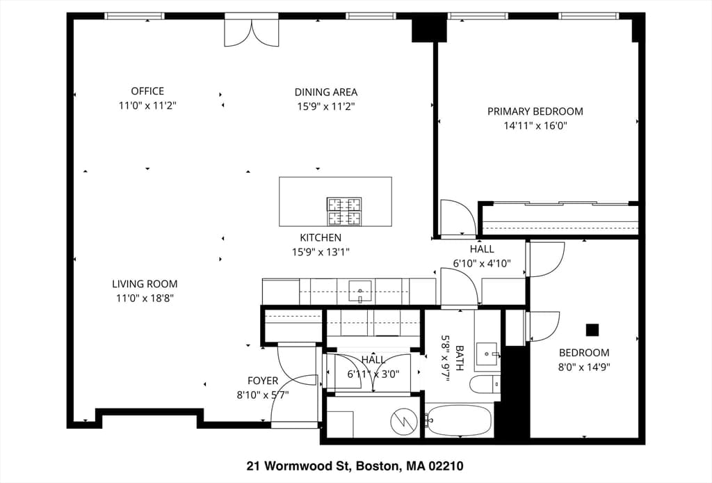 Condominium at 21 Wormwood St # 620, Boston MA 02210, Boston, photo 32 of 32