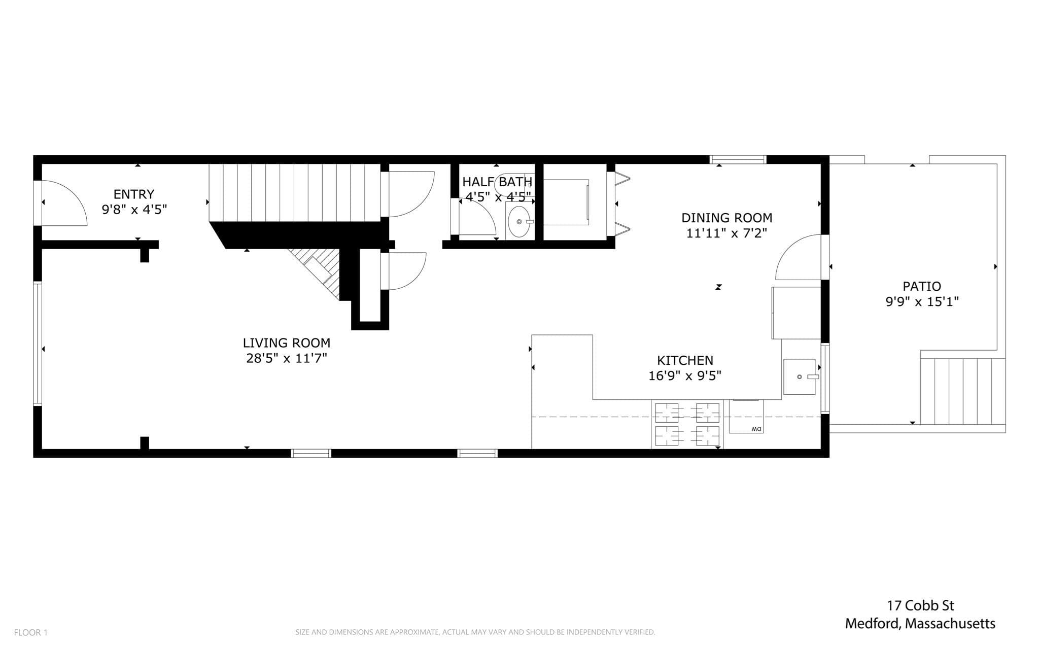 Single Family Residence at 17 Cobb Street, Medford MA 02155, Medford, photo 21 of 22