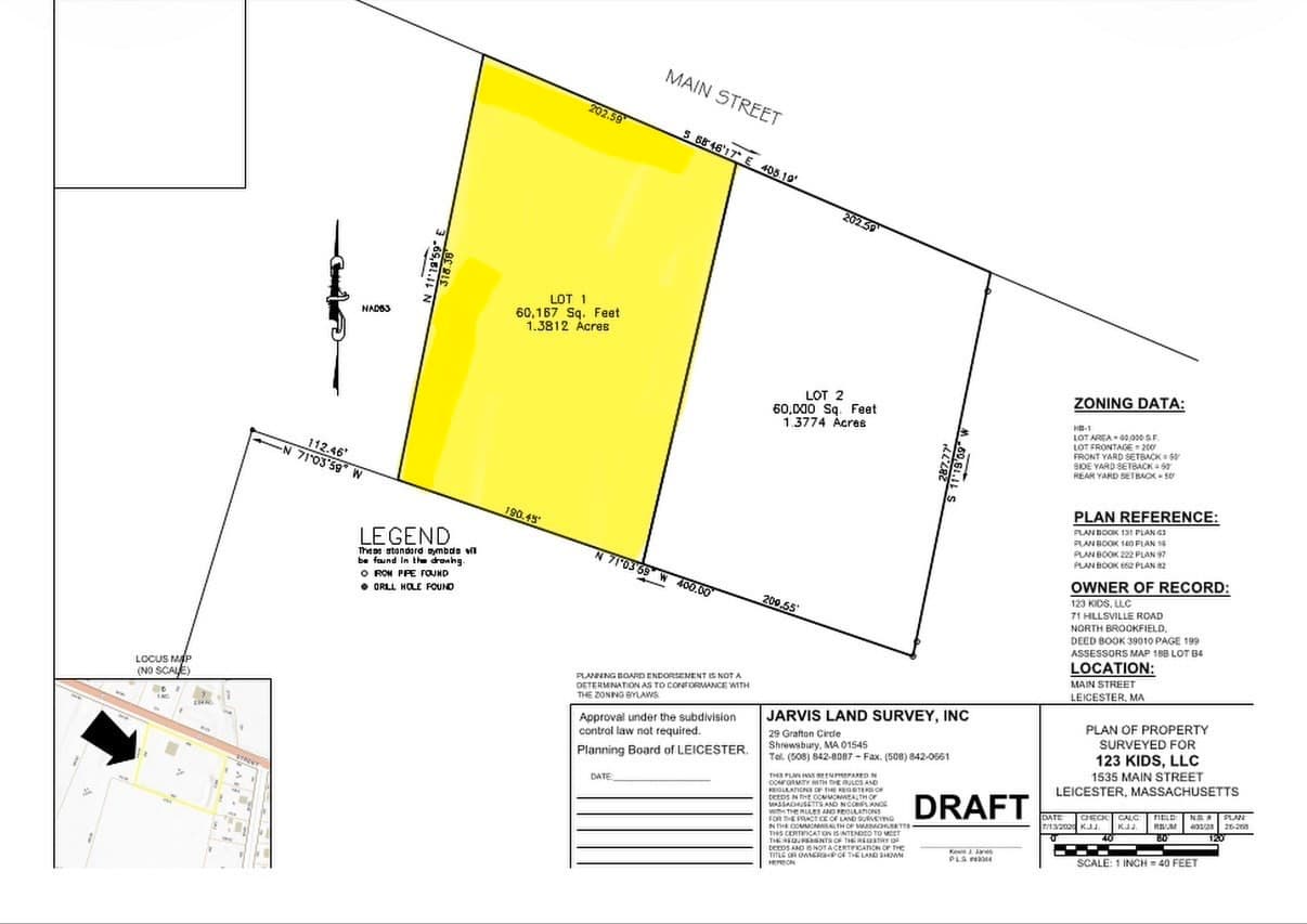 1535 Main Lot 1, Leicester MA 01524