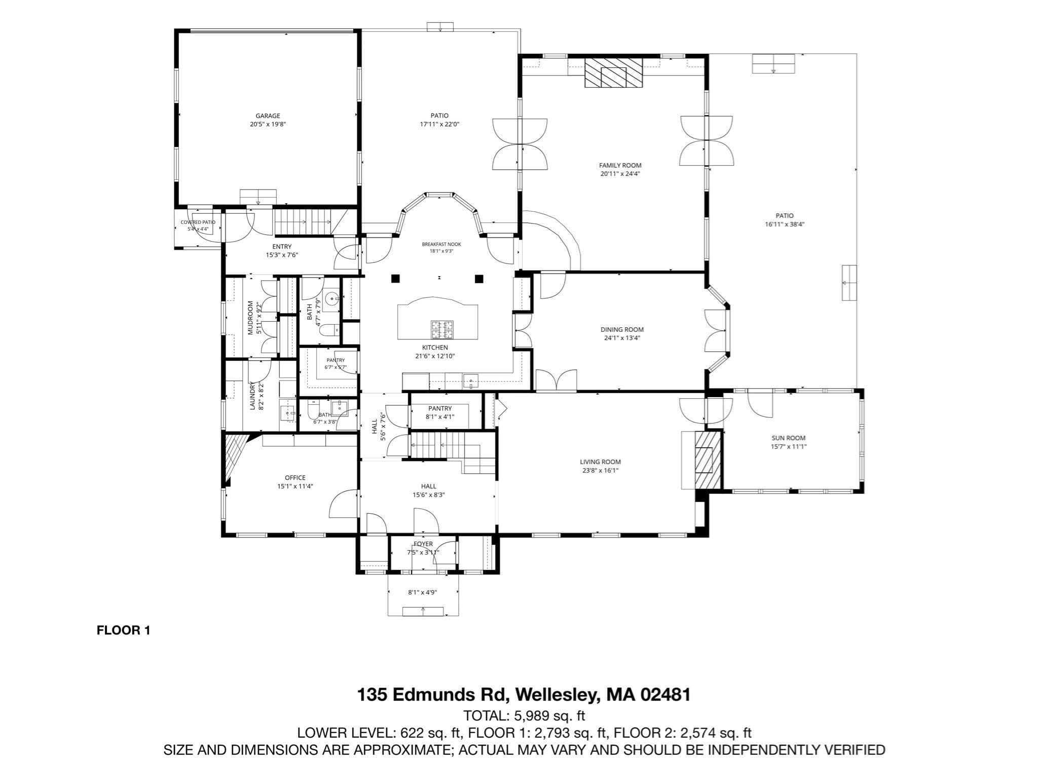 Single Family Residence at 135 Edmunds Road, Wellesley MA 02481, Wellesley, photo 31 of 33