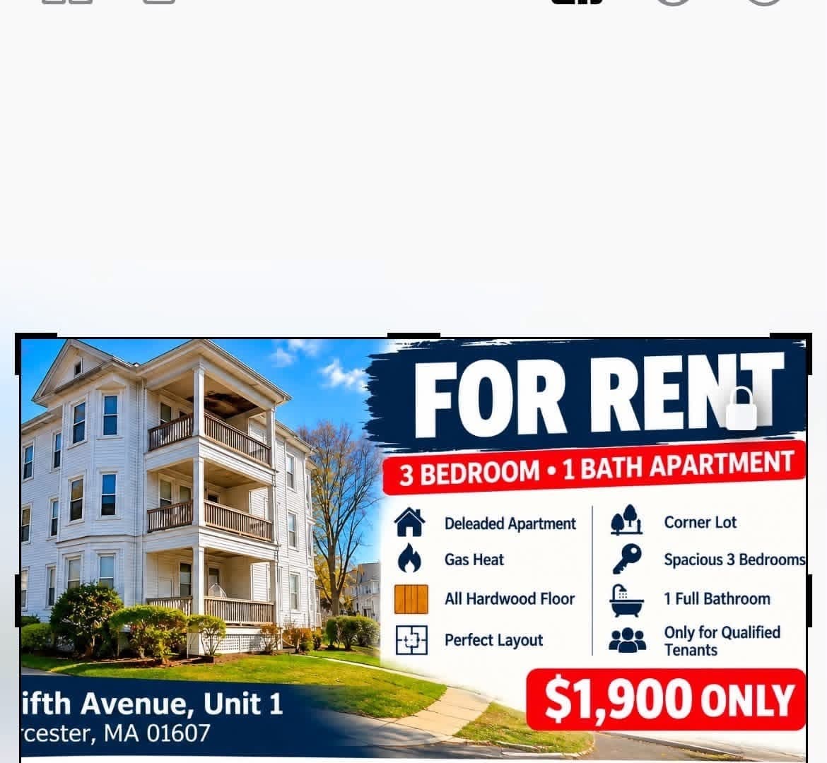 5 Fifth Ave # 1, Worcester MA 01607