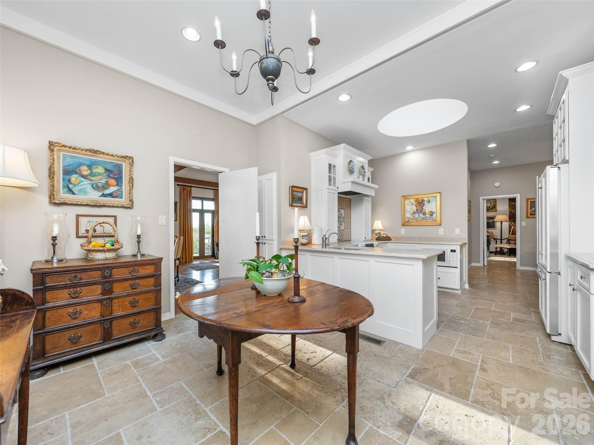 Casual dining for six surrounded by windows and porch views overlooking the beauty of Asheville below - 65 Crestwood Road, Asheville
