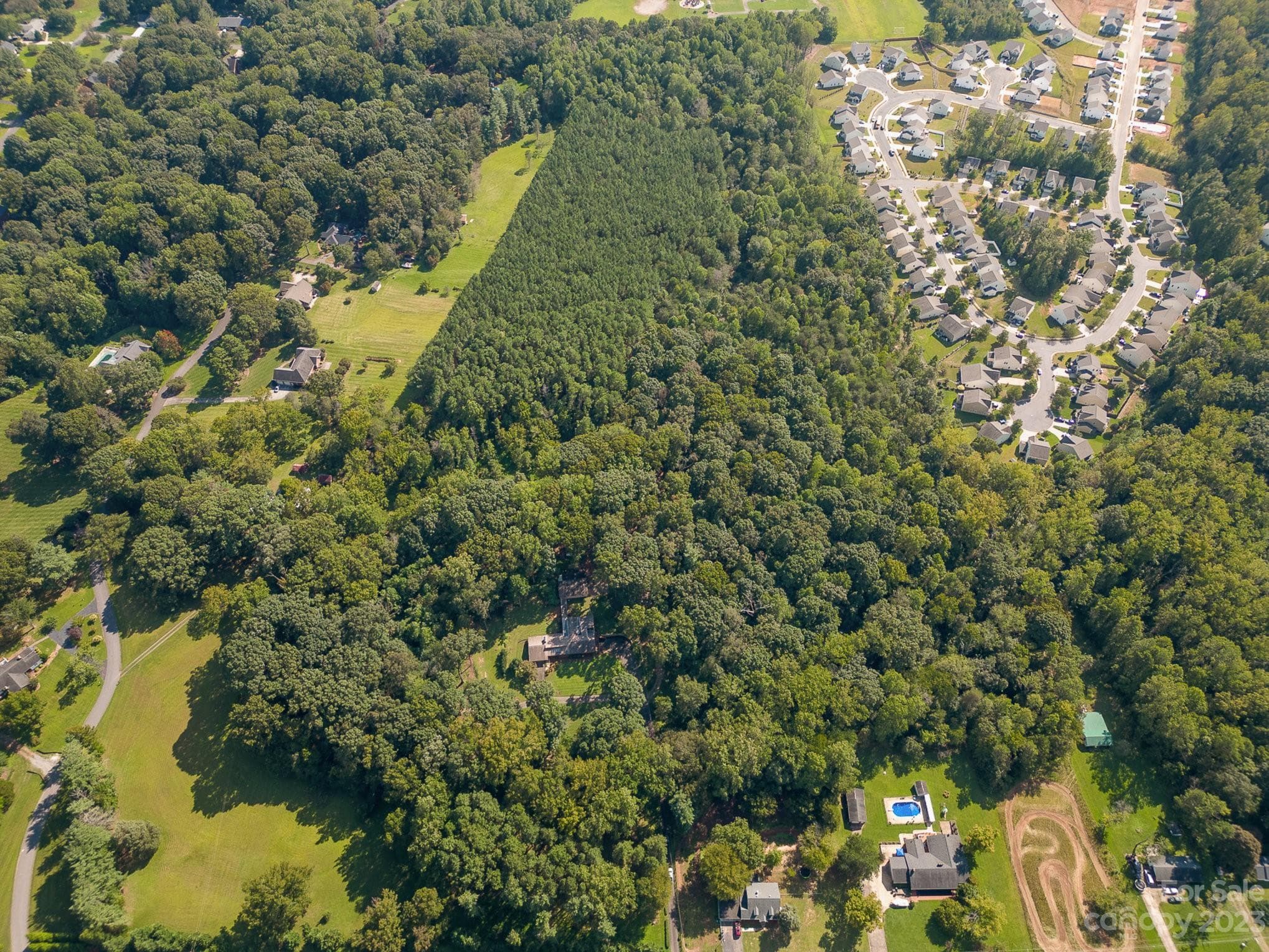 View of property from the air. - 2756 Peachtree Road, Statesville