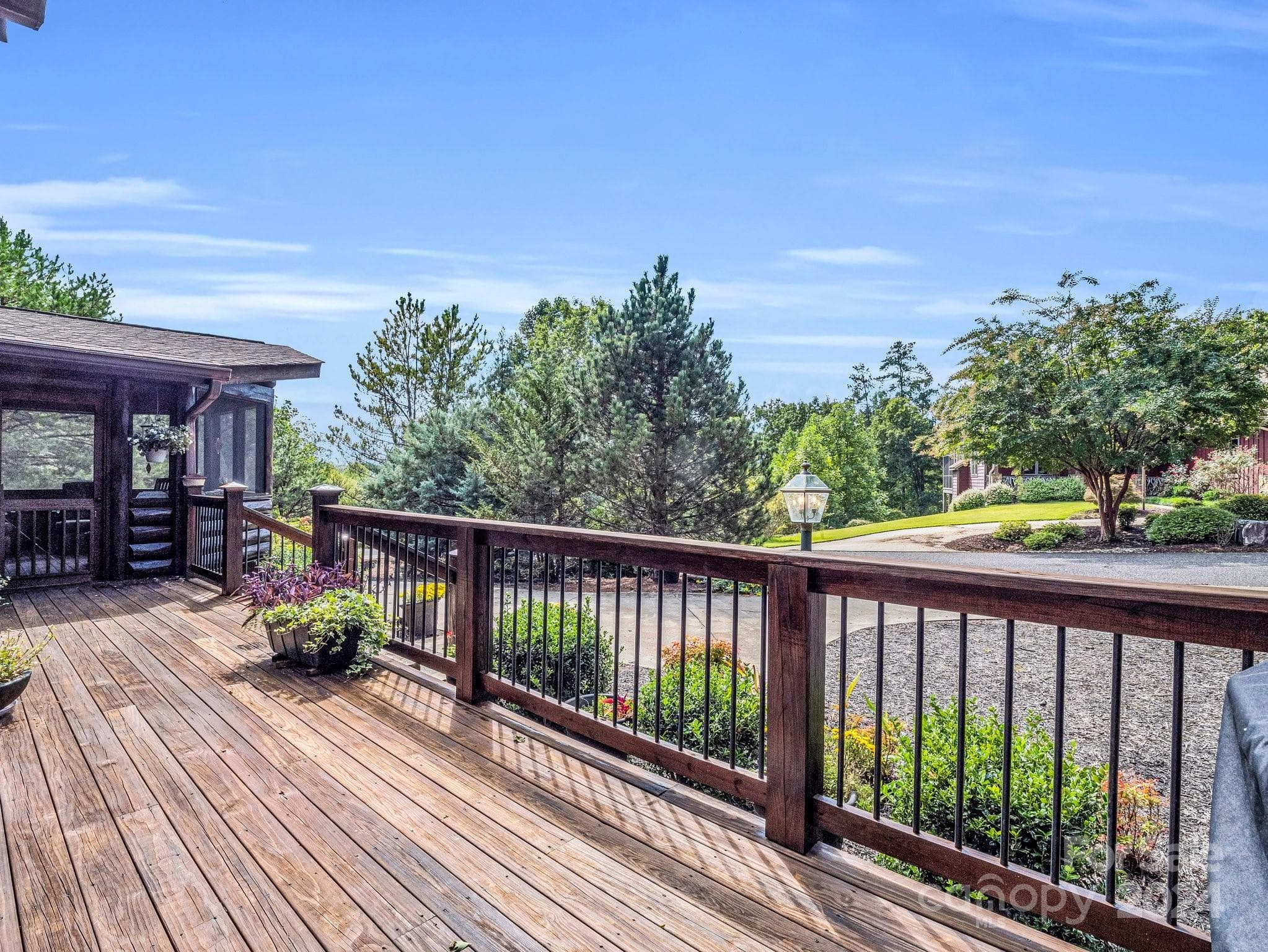 Spacious front deck and screen porch - Lake Lure